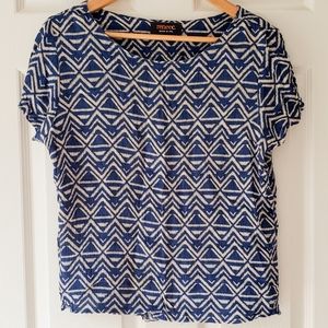 RENEE C. Tribal Print Blouse